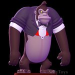 3d_modeling 3d_print 5_fingers angry anthro arms_down black_body clothed clothing fingers fur looking_straight male necktie simple_background solo standing yellow_eyes sillytoys bongo_the_gorilla ape gorilla haplorhine mammal primate 3d_(artwork) digital_media_(artwork) hi_res