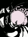 ambiguous_gender gun looking_at_viewer membrane_(anatomy) membranous_wings ranged_weapon solo spread_wings weapon wings felixspeagel mythology dragon mythological_creature mythological_scalie scalie black_and_white monochrome