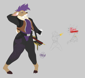 aiming_gun anthro big_butt bodysuit brown_body brown_fur butt clothing cloven_hooves countershading cropped_jacket curvy_figure femboy flower fur gun hair hooves hourglass_figure leotard makeup male mohawk plant pose purple_hair ranged_weapon rose_(flower) scut_tail shooting short_tail simple_background skinsuit solo submachine_gun tail thick_thighs tight_clothing weapon white_body white_countershading yellow_eyes warooden 2k_games borderlands darling_(warooden) psycho_(borderlands) deer human mammal new_world_deer white-tailed_deer absurd_res colored digital_drawing_(artwork) digital_media_(artwork) hi_res