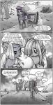 2016 anon blue_eyes bold_text border butt cart clothed clothing comic dialogue dirt_road earth_pony english_text equid equine female feral friendship_is_magic group hair hasbro hi_res horse human limestone_pie_(mlp) linked_speech_bubble looking_down male mammal marble_pie_(mlp) maud_pie_(mlp) multicolored_hair my_little_pony name_drop name_in_dialogue outside pencils_(artist) pony purple_eyes purple_hair road species_in_dialogue speech_bubble text text_emphasis two_tone_hair unconscious white_border yellow_eyes