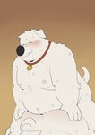 absurd_res anal anthro belly blush brian_griffin butt canid canine canis collar domestic_dog duo family_guy hi_res male male/male male_penetrated male_penetrating male_penetrating_male mammal moobs navel nipples overweight overweight_male penetration quanjiang robot_brian selfcest sex square_crossover