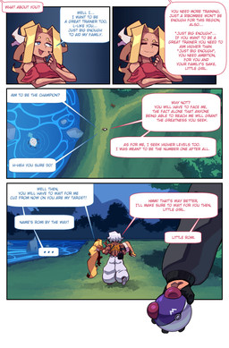 black_clothing black_gloves black_handwear black_topwear blonde_hair blue_eyes bridal_carry carrying_another clothing dialogue ellipsis female feral forest forest_background gloves group hair handwear lake master_ball mostly_offscreen_character nature nature_background plant pokeball red_clothing red_shirt red_topwear shell shirt sleeves speech_bubble text topwear tree trio water white_hair_bow cuchuflin nintendo pokemon mia_(cuchuflin) romi_(cuchuflin) generation_1_pokemon human lapras mammal pokemon_(species) absurd_res comic english_text hi_res