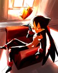 anthro bedroom crown depression fur furniture headgear king light lonely looking_at_viewer male nude royalty sad scarf sofa solo sunlight waiting yearning namuklo bandai_namco klonoa_(series) king_of_sorrow absurd_res hi_res