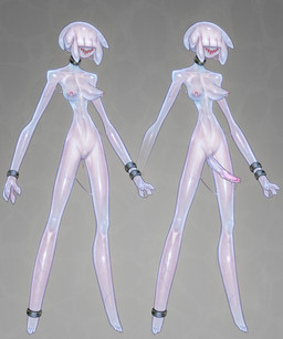 4_fingers 4_toes bangs big_breasts bodily_fluids breasts choker dripping feet female fingers genital_fluids genitals goo-connected_lips gynomorph hair hair_over_eyes intersex jewelry navel necklace nipples nude open_mouth open_smile penis pigtails pseudo_hair slim slime smile solo standing toes unusual_anatomy unusual_genitalia unusual_penis vaginal_fluid_drip vaginal_fluid_string vaginal_fluids vein vulva derek_hetrick shmoop_(derek_hetrick) goo_creature goo_humanoid humanoid 2023 5:6 hi_res model_sheet