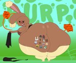 after_vore anthro big_breasts big_butt breasts brown_body butt female huge_butt looking_back rear_view simple_background solo text vore afraart nintendo pokemon buneary generation_4_pokemon pokemon_(species) 2023 6:5 absurd_res hi_res