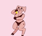 anthro breasts clothing female gold_(metal) prostitution solo tomys microsoft minecraft mojang xbox_game_studios domestic_pig mammal piglin suid suine sus_(pig) hi_res