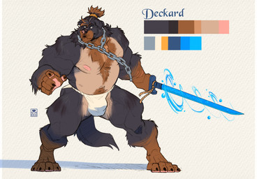 anthro asian_clothing belly_hair body_hair chest_hair clothing east_asian_clothing fundoshi fur happy_trail japanese_clothing male melee_weapon musclegut muscular muscular_anthro muscular_male nipples pawpads paws solo sword tail underwear weapon ginkko canid canine canis domestic_dog livestock_guardian_dog mammal mastiff molosser mountain_dog pastoral_dog tibetan_mountain_dog hi_res