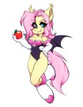 anthro apple armwear clothing cosplay crossover_cosplay eyebrows eyelashes female food fruit looking_at_viewer plant simple_background solo white_background wings tolsticot friendship_is_magic hasbro my_little_pony sega sonic_the_hedgehog_(series) fluttershy_(mlp) rouge_the_bat bat bat_pony equid equine horse hybrid mammal pony 2022 crossover digital_media_(artwork) hi_res