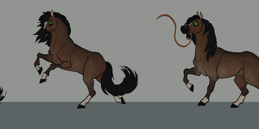 body_horror clothing feral forced halter human_to_feral male pain solo species_transformation taur_transformation torn_clothing transformation curvyfangs equid equine horse humanoid mammal absurd_res hi_res long_image wide_image