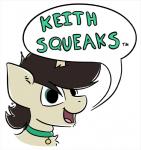 brown_hair collar dialogue green_eyes hair horn looking_at_viewer male simple_background solo speech_bubble text trademark white_background marsminer hasbro my_little_pony mythology fan_character pone_keith equid equine mammal mythological_creature mythological_equine unicorn 2017 english_text hi_res