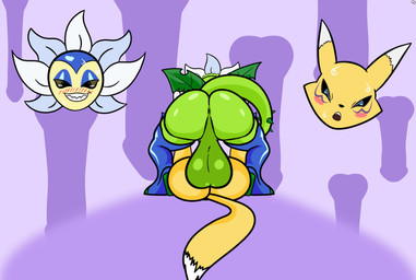 anthro anus ball_slap balls big_balls big_penis blue_eyes blush bodily_fluids bouncing_balls breasts butt clenching_balls cum cum_in_vagina cum_inside duo eyeshadow feet female female_penetrated from_front_position genital_fluids genitals green_body gynomorph gynomorph/female gynomorph_on_top gynomorph_penetrating gynomorph_penetrating_female huge_balls humanoid_genitalia humanoid_penis intersex intersex/female intersex_on_top intersex_penetrating intersex_penetrating_female lying makeup mating_press nipples on_back on_top paws penetration penile penile_penetration penis penis_in_vagina plant purple_background rear_view retracted_balls sex simple_background slap soles sweat tail thorns throbbing throbbing_balls toes tongue vaginal vaginal_penetration vein veiny_penis white_body yellow_body anonymous_artist masterxxxl bandai_namco digimon zephia canid digimon_(species) elemental_creature elemental_humanoid flora_fauna humanoid mammal plant_humanoid renamon sunflowmon 2025 absurd_res animated digital_media_(artwork) hi_res huge_filesize loop no_sound short_playtime video