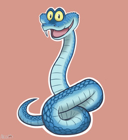 anthro blue_body blue_scales fandom feral male scales solo alcosaurusrex disney zootopia gary_de'snake reptile scalie snake absurd_res hi_res