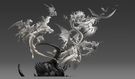 ambiguous_gender bottomwear clothing denim denim_bottomwear denim_clothing denim_shorts feathered_wings feathers female feral flying gradient_background grey_background group hair male membrane_(anatomy) membranous_wings open_mouth riding scales shorts simple_background straddling tail teeth white_body white_scales wings sandara blizzard_entertainment mythology warcraft avian bat blood_elf bovid bovine demon dragon elf equid equine gryphon horse humanoid mammal mythological_avian mythological_creature mythological_scalie night_elf scalie tauren troll_(mythology) undead greyscale hi_res monochrome