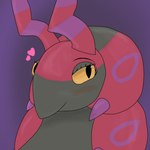 ambiguous_gender bedroom_eyes blush blush_lines eyelashes feral happy heart_symbol looking_at_viewer narrowed_eyes seductive solo conditional_dnp pendeura nintendo pokemon fruity_(pendeura) arthropod generation_5_pokemon myriapod pokemon_(species) scolipede 1:1 absurd_res hi_res