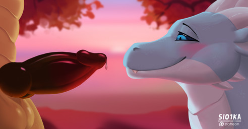 feral male male/male slo1ka mythology wings_of_fire qibli_(wof) qinter_(wof) winter_(wof) dragon icewing_(wof) mythological_creature mythological_scalie sandwing_(wof) scalie hi_res