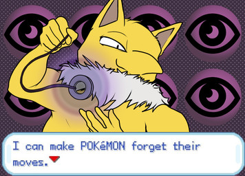 coin dominant hypnosis hypnotizing_viewer looking_at_viewer looking_down mind_control ominous pattern_background pendulum_swing simple_background text_box caine_latrans_(artist) nintendo pokemon generation_1_pokemon hypno_(pokemon) pokemon_(species)