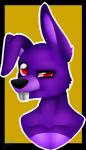 anthro anthrofied male solo atomic52 five_nights_at_freddy's scottgames bonnie_(fnaf) lagomorph leporid mammal rabbit bust_portrait portrait