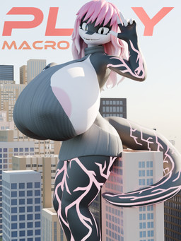 anthro big_breasts breasts city clothing female fictional_magazine_cover hair huge_breasts looking_at_viewer macro nipples pink_hair pink_nipples solo sweater text topwear virgin_killer_sweater haolde meme_clothing nadege_(lunhaadviin) reptile scalie snake 3:4 3d_(artwork) absurd_res blender_(artwork) cover digital_media_(artwork) english_text hi_res magazine_cover meme