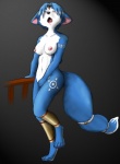 ^o^ anthro biped blue_body blue_fur blue_hair blush breasts feet female fur hair hindpaw holding_crotch masturbation nipples nude omorashi paws solo standing tail vaginal vaginal_masturbation white_body white_fur nikora_angeli nintendo star_fox krystal_(star_fox) canid canine fox mammal