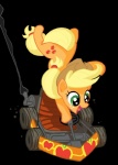 clothing female feral hat headgear headwear kart simple_background solo tail transparent_background vehicle theartrix friendship_is_magic hasbro my_little_pony applejack_(mlp) earth_pony equid equine horse mammal pony alpha_channel