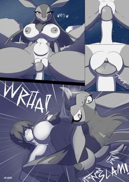big_breasts blush breasts cowgirl_position female forced from_front_position genitals male male/female on_bottom on_top palmorph penetration penis rape sex spread_legs spreading text vaginal vulva banditofbandwidth_(artist) palworld pocketpair pal_tamer human lovander mammal pal_(species) absurd_res comic hi_res monochrome