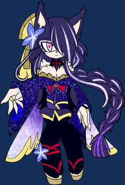5_fingers anthro big_breasts breasts clothing female fingers fur hair hair_over_eye long_hair ponytail purple_eyes solo xxseraphimphobiaxx genshin_impact mihoyo sega sonic_the_hedgehog_(series) raiden_shogun animal_humanoid humanoid mammal absurd_res alpha_channel hi_res