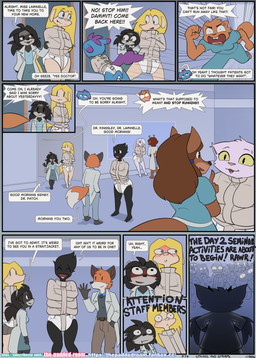 anthro asylum bdsm bondage bound diaper doctor female female/female group hospital male medical nurse restraints straitjacket the_padded_room palworld pocketpair esmeralda_kingsley ludivine_laminelle arachnid arthropod canid canine deer depresso felid feline fox kangaroo lagomorph leporid macropod mammal marsupial new_world_deer pal_(species) procyonid rabbit raccoon reindeer rodent sciurid spider tree_squirrel absurd_res comic hi_res