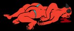 alpha_channel anthro blood bodily_fluids brukin clothing ducktape_lizard_inc family_guy_death_pose kobold lying male meme overweight overweight_male solo thong underwear x_eyes