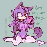 anthro breasts clothing clothing_aside collar confusion electronics female forehead_gem gem genitals hair jewelry legwear long_hair looking_at_object looking_at_phone necklace pawpads phone pussy selfie solo t-pose thigh_highs underwear underwear_aside copii_chaotix sega sonic_the_hedgehog_(series) blaze_the_cat shadow_the_hedgehog domestic_cat felid feline felis mammal 1:1