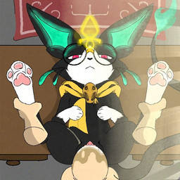bestiality bodily_fluids cum cum_inside female feral genital_fluids human_on_feral interspecies lying on_back missingperson league_of_legends riot_games tencent battle_principal_yuumi yuumi_(lol) felid feline human mammal 1:1