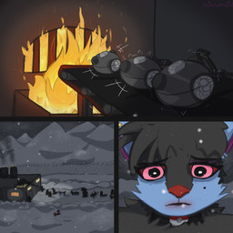 blood bodily_fluids burning cold death depressing feral fire furnace genocide gun heavy_ball killing nazi pokeball prison ranged_weapon rifle sad slave snow snuff violence weapon winter poofythedragon nintendo pokemon generation_4_pokemon luxray pokemon_(species) 1:1 absurd_res comic hi_res story
