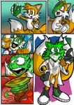 anthro better_version_at_source canid canine comic fox guladibujante hi_res male mammal miles_prower sega solo sonic_the_hedgehog_(series) the_mask transformation