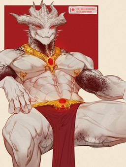 abs anthro biceps bottomwear clothed clothing horn jewelry loincloth male muscular muscular_anthro muscular_arms muscular_male muscular_thighs pecs red_eyes scales serratus simple_background solo triceps white_body white_scales ekzonzz baldur's_gate baldur's_gate_3 dungeons_and_dragons hasbro larian_studios wizards_of_the_coast the_dark_urge_(baldur's_gate) dragonborn_(dnd) scalie absurd_res hi_res