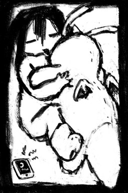 ambiguous_gender blep cellphone clothing duo electronics eyes_closed female feral footwear footwear_only framed_picture horn mostly_nude phone plushie plushophilia smartphone socks socks_only solid_oval_eyes solo tongue tongue_out wings petday mythology nintendo pokemon dragon dragonite generation_1_pokemon human mammal mythological_creature mythological_scalie pokemon_(species) scalie 2026 black_and_white comic monochrome one_panel_comic
