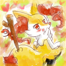 abstract_background ambiguous_anthro ambiguous_gender anthro arm_tuft biped black_body blush blush_lines cheek_tuft chest_tuft closed_smile dipstick_tail facial_tuft fur heart_symbol hip_tuft inner_ear_fluff licking licking_lips looking_at_viewer looking_back looking_back_at_viewer markings mouth_closed multicolored_body multicolored_fur no_pupils nude_ambiguous nude_anthro object_in_tail orange_body orange_eyes orange_fur orange_inner_ear_fluff orange_nose orange_tail_tip pointy_ears pokeball prick_ears rear_view shoulder_tuft smile solo standing stick stick_in_tail tail tail_markings tapering_snout tongue tongue_out tuft white_body white_fur yellow_body yellow_fur yellow_tail annyui0611 nintendo pokemon braixen canid generation_6_pokemon mammal pokemon_(species) 1:1 2021 colored digital_drawing_(artwork) digital_media_(artwork) hi_res japanese_description shaded