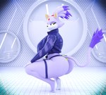 anthro barefoot big_butt butt crouching feet female looking_at_viewer presenting presenting_hindquarters purple_body smile smiling_at_viewer solo thick_thighs bludergat99 sega sonic_the_hedgehog_(series) warfare_machine blaze_the_cat warfare_blaze felid feline mammal 3d_(artwork) absurd_res digital_media_(artwork) hi_res