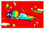 alternative_fashion black_hair female flying hair multicolored_hair purple_hair rainbow rainbow_hair scene_(fashion) solo sparklefur catjam_(artist) epilepsy_warning nyan_cat_(copyright) xcite_(catjam) felid mammal aliasing animated digital_media_(artwork) meme short_playtime subtle_animation