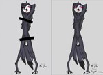 anthro avian beak bird black_body black_feathers black_hair c0pycat censor_removal_edit feathers feet female flat_chested fox_of_tacs hair helluva_boss hi_res humanoid long_hair looking_at_viewer nude octavia_(helluva_boss) open_mouth owl owl_demon pose redraw seductive simple_background small_waist solo talons third-party_edit toes tongue tongue_out white_eyes