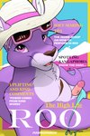 2:3 absurd_res anthro big_ears big_tail bikini clothed clothing cover dialogue english_text erection eyewear fluffy foxinuhhbox fur genitals hat headgear headwear hi_res kangaroo kneeling looking_at_viewer looking_back looking_back_at_viewer looking_up looking_up_at_viewer macropod magazine magazine_cover male mammal marsupial no_underwear nude penis pouch_(anatomy) presenting sitting skylor_roo_(kangafortune) solo speech_bubble sunglasses swimwear tail text thick_tail thick_thighs wide_hips