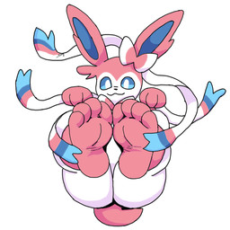anthro feet foot_fetish foot_focus humanoid_feet male plantigrade soles solo ejhost28307 nintendo pokemon eeveelution generation_6_pokemon pokemon_(species) sylveon 1:1