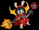 absurd_res alpha_channel anthro armor belt book chrisjeplace clothing dwars eyewear fire gauntlets glasses gloves handwear heretic hi_res lagomorph leporid magic male mammal plantigrade rabbit ring robe solo staff wings