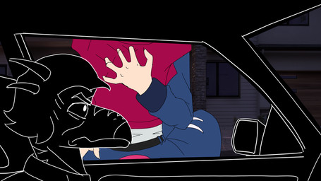 against_car against_surface against_vehicle angry annoyed anthro anthro_focus blue_clothing blue_jacket blue_topwear bottomwear building car clothed clothed_anthro clothed_female clothed_human clothed_male clothing denim denim_bottomwear denim_clothing female fingers frown group hair hand_on_back hand_on_butt horn house hug human_on_anthro humanoid_hands inside inside_car inside_vehicle interspecies jacket jeans male male/female male_focus markings outline pants red_clothing red_jacket red_topwear shirt short_hair silhouette standing striped_markings stripes tail topwear torn_bottomwear torn_clothing torn_pants trio vehicle white_clothing white_outline white_shirt white_topwear sebek_fereh_ra cavemanon_studios i_wani_hug_that_gator inco_(iwhtg) mia_moretti dinosaur hadrosaurid human mammal ornithischian ornithopod parasaurolophus prehistoric_species reptile scalie 16:9 colored hi_res widescreen
