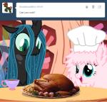 2013 blue_eyes changeling crown duo english_text equine female fluffle_puff fluffy food friendship_is_magic fur green_eyes green_hair hair hat horn horse mammal mixermike622 my_little_pony open_mouth pink_fur pink_hair pony queen_chrysalis_(mlp) royalty text tiara tumblr turkey wings
Rating: Safe
Score: 3
User: anthroking
Date: February 15, 2014