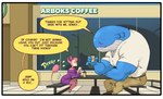anthro beverage blush clothed clothing coffee dialogue duo electronics english_text female generation_3_pokemon larger_male male male/female nintendo phone pokemon pokemon_(species) sirartwork size_difference skitty smaller_female text tinder_skitty tinder_skitty_(series) tinder_wailord wailord