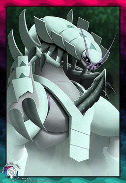animal_genitalia animal_penis black_penis bodily_fluids dripping erection exoskeleton feral genital_fluids genitals looking_at_viewer low-angle_view male multi_arm multi_limb nude penis pose precum precum_drip presenting presenting_penis simple_background solo standing text reezythegarchomp nintendo pokemon arthropod crustacean generation_7_pokemon golisopod pokemon_(species) absurd_res digital_media_(artwork) english_text hi_res pinup url