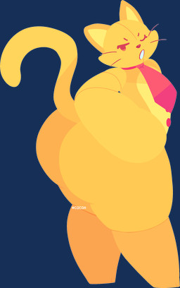 accessory ambiguous_gender anthro big_butt biped butt eyebrows eyelashes feet femboy huge_thighs looking_at_viewer male monotone_body mostly_nude necktie necktie_only nude one_eye_closed open_mouth plushie side_view simple_background solo standing tail text thick_thighs transparent_background whiskers yellow_body yellow_ears yellow_tail cocoaberry lovedoll_toy_factory bratti_(gremlingrounded) animate_inanimate domestic_cat felid feline felis living_plushie mammal 2026 absurd_res alpha_channel artist_name digital_drawing_(artwork) digital_media_(artwork) flat_colors hi_res lineless male_(lore)