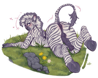 animal_genitalia animal_penis anthro anus arched_back backsack balls breasts deeply_arched_back equine_anus equine_genitalia equine_penis femboy genitals grass gynomorph gynomorph_anthro gynomorph_humanoid hooves humanoid_face intersex intersex_anthro intersex_humanoid looking_back lying male multicolored_body nipples nude nude_anthro nude_male on_front penis penis_backwards plant puffy_anus rear_view rock simple_background solo striped_body stripes tail_anus thick_thighs white_background white_body wulvercazz equid equine humanoid mammal zebra