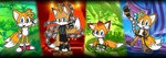 anthro facial_markings group head_markings looking_at_viewer male markings robotic_arm young young_anthro young_male anthonyazxmn netflix sega sonic_prime sonic_the_hedgehog_(series) mangey_(sonic_prime) miles_prower sails_tails tails_nine canid canine fox mammal full-length_portrait hi_res portrait