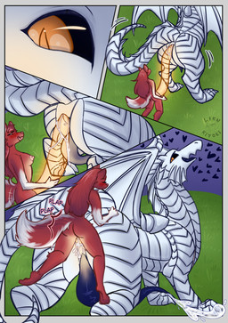 anal anal_orgasm anal_penetration anthro anthro_on_feral bestiality big_penis bodily_fluids breasts brown_body brown_hair butt claws comic_panel cum cum_in_ass cum_inside dildo dominant dominant_anthro dominant_female double_dildo dragon_tail duo ejaculation eyelashes eyes_closed feeldoe female feral fluffy fluffy_tail forest genital_fluids genitals hair hands-free long_hair magic male male/female masturbation membrane_(anatomy) membranous_wings nipples nude orgasm penetration penis plant runes sex sex_toy shy size_difference sleep_sex sleeping spikes spikes_(anatomy) strapon strapon_sex submissive submissive_feral submissive_male tail toying_partner tree wings lien_kitoki mythology domestic_cat dragon felid feline felis mammal mythological_creature mythological_scalie scalie hi_res