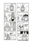 4koma ambiguous_species anthro armor bkub bondrewd clothed clothing comic cybernetic_arm cybernetic_limb cybernetics cyborg english_text group headgear helmet hi_res human humanoid humor lagomorph leporid machine made_in_abyss mammal mask micro nanachi narehate open_mouth parody pop_team_epic rabbit reg_(made_in_abyss) riko_(made_in_abyss) size_difference style_emulation text topless young